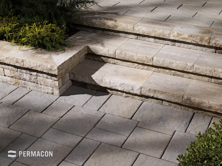 Brick stone steps