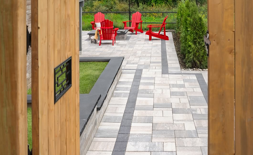 Interlock stone walkway